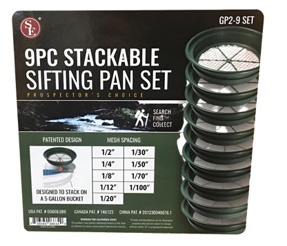 Sifting Pan Set - 9pc (1/2" - 1/100")