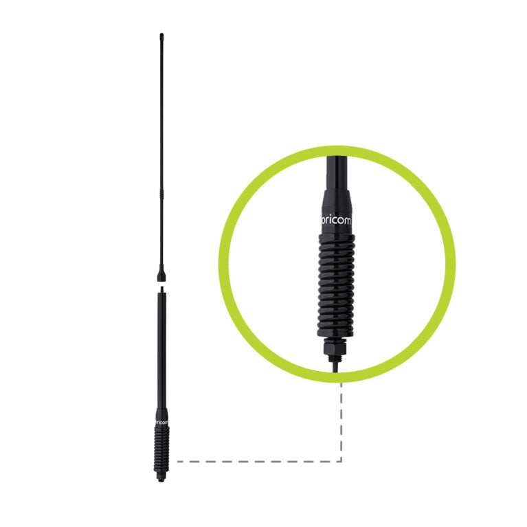 ORICOM ANU1100 2-in-1 All-Terrain UHF CB Antenna for low/high gain (3dbi/6.5dbi)