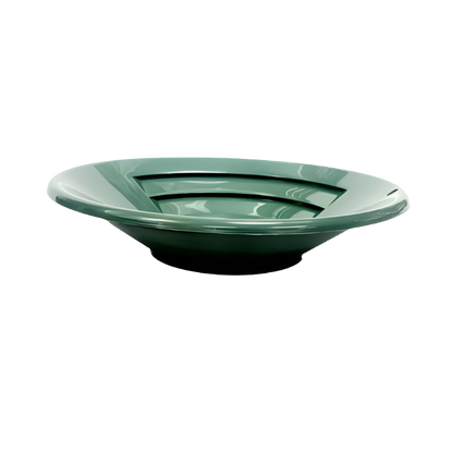 10" Triple Riffles Green Plastic Gold Pan