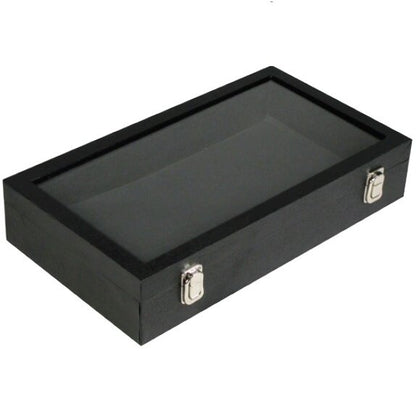 Glass Top Jewelry Display Box with Metal Latch