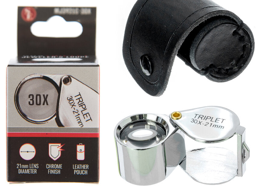 x30 Triplet Professional Quality Chrome Loupe