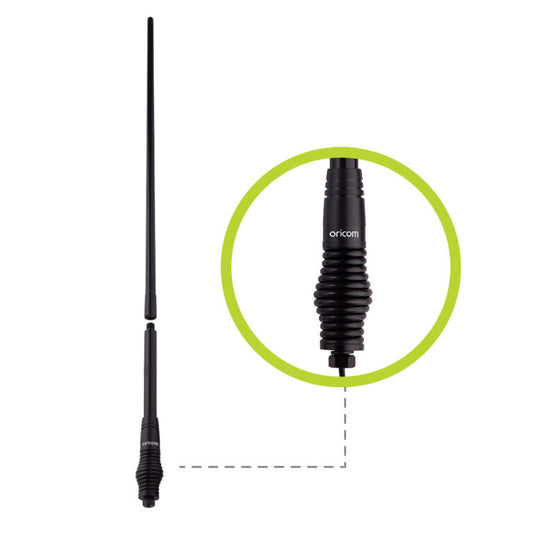 ORICOM ANU1200 2-in-1 All-Terrain UHF CB Antenna for low/high gain (3dbi/6.5dbi)