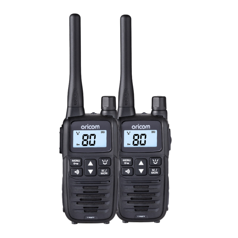 ORICOM UHF1400 1 Watt Handheld UHF CB Radio Twin Pack