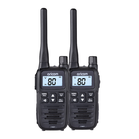 ORICOM UHF1400 1 Watt Handheld UHF CB Radio Twin Pack